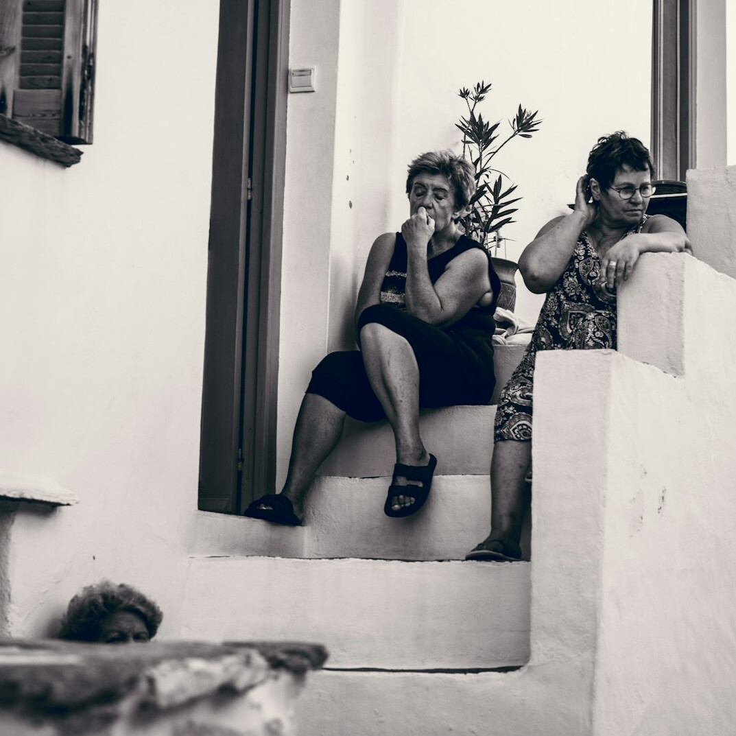 woman sharing story in neighborhood