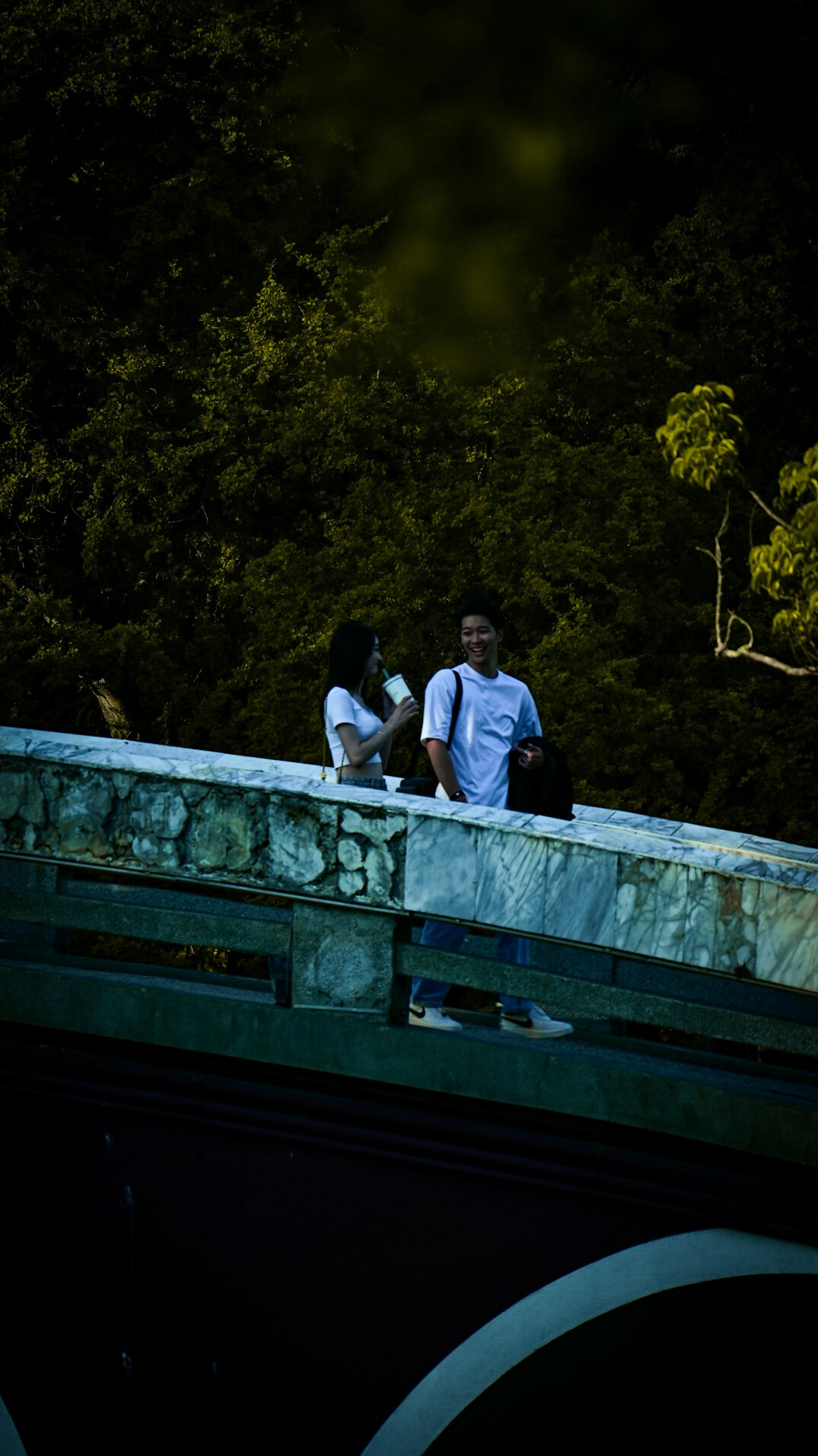 young people chatting outside
