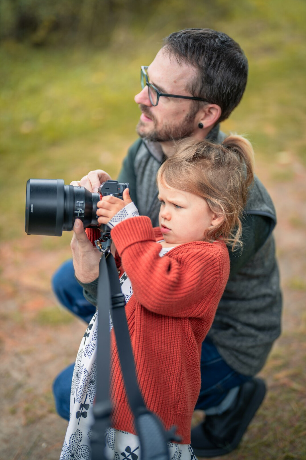 Small group attending a photography workshop outdoors